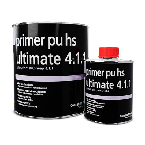 Kit Primer PU HS Ultimate 4 1 1 720ml Catalisador 180ml Mercado