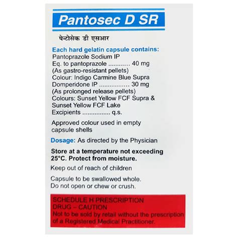 Pantosec D Sr Capsule S Price Uses Side Effects Netmeds