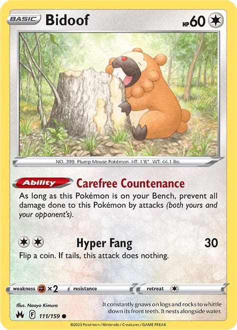 Bidoof Crown Zenith Pokemon