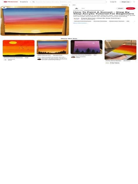 How To Paint A Sunset - Step By Step Acrylic Tutorial For Beginners ...