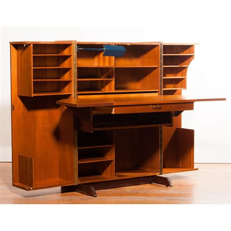 Mid Century Magic Box Desk In Teak MUMENTHALER MEIER 1960s