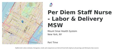 Mount Sinai Health System Per Diem Staff Nurse Labor Delivery Msw Job