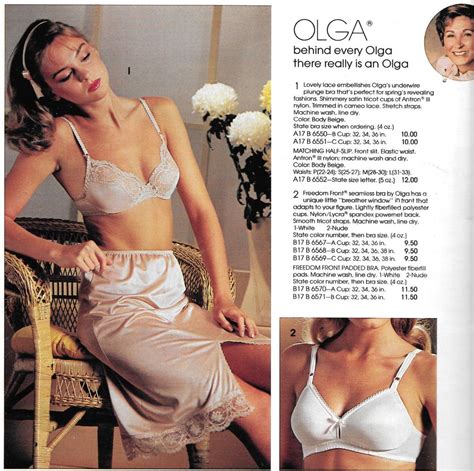 Pretty Woman In Bra Half Slip Vintage Catalog Olga Lingerie Photo