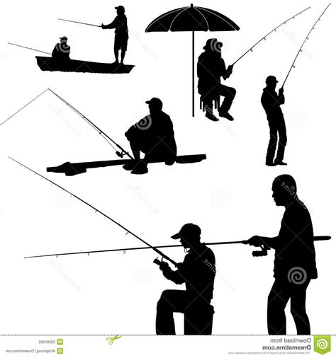 Fly Fishing Silhouette Vector at Vectorified.com | Collection of Fly Fishing Silhouette Vector ...