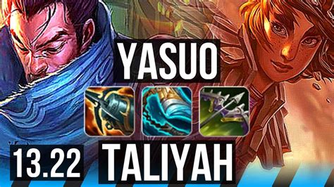 YASUO Vs TALIYAH MID Comeback 2 7M Mastery 800 Games KR