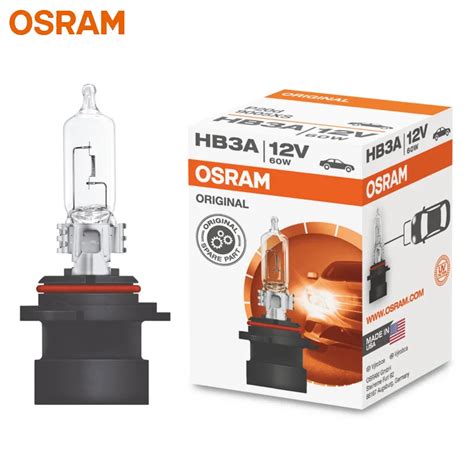 Osram 9005xs Hb3a 12v 60w P20d Original Car Halogen Headlight Auto Bulb