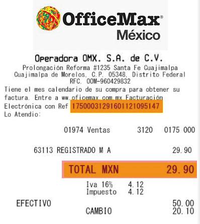 Officemax Facturacion Electr Nica Facturar En L Nea