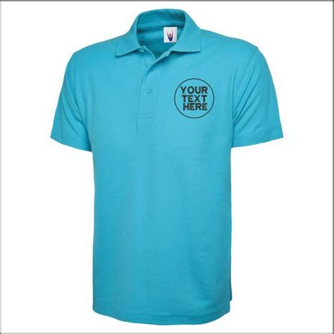 Custom Embroidered Polo Shirt Uneek Uc Personalised Text Workwear