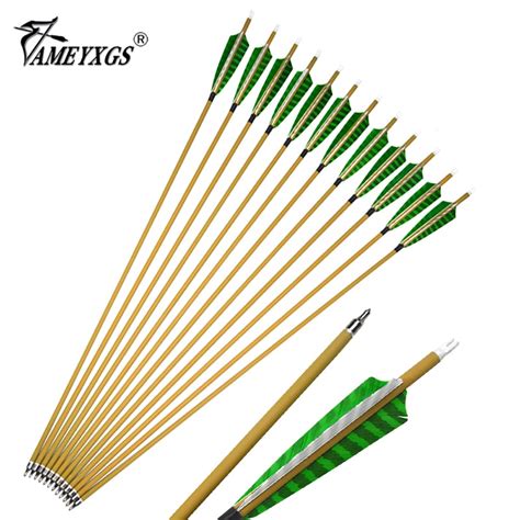 6 12 24Pcs 30inch Archery 500 Spine Pure Carbon Arrows Detachable