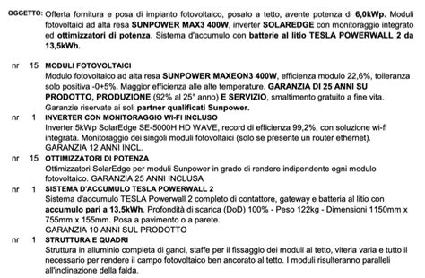 Preventivo Impianto Fotovoltaico Un Esempio Concreto