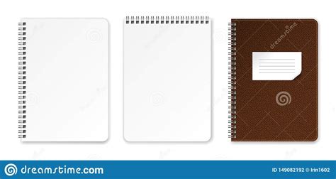 Cuaderno Realista De Las P Ginas En Blanco Ilustraci N Del Vector