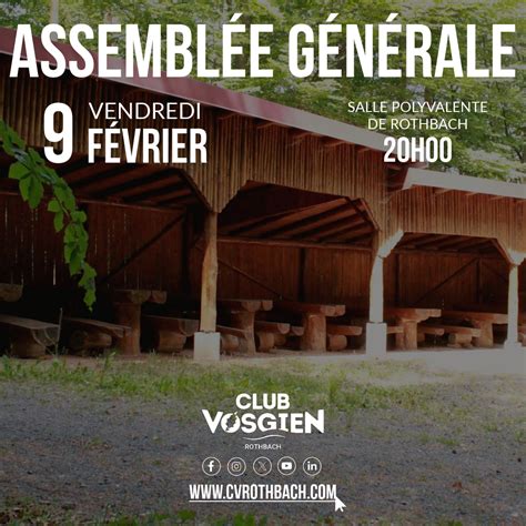 Assemblée Générale 2024 Club Vosgien de Rothbach