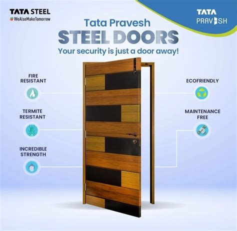 Tata Pravesh Steel Doors For Home Thickness 46 MM At Rs 800 In Ludhiana