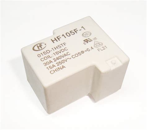 Sofort lieferbar - HF105F-1 Hongfa Relais Spule 15vdc Kontakte 30a