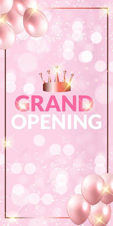 Grand Opening Modern Gradient Design Text Vector With Gold Ribbon