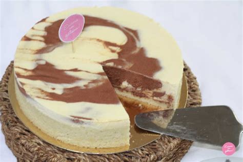 Bavarois vanille chocolat marbré Biscuit joconde