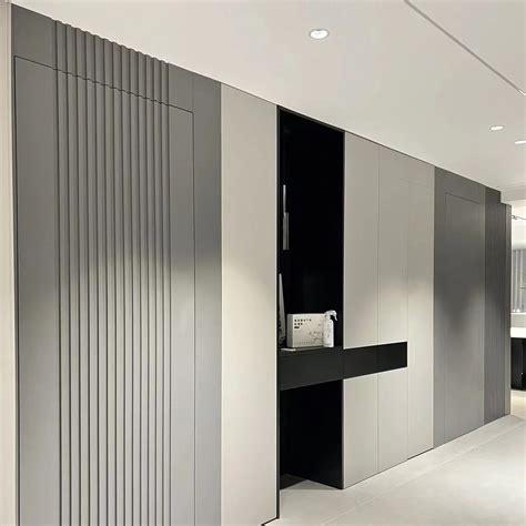 Movable Integrated Wall Board Fluted Wall Cladding Interior WPC Wall