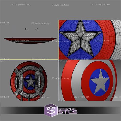 Cosplay Stl Files Captain America Civil War Shield Specialstl