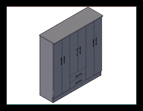 Wardrobe 3d Dwg Model For Autocad • Designs Cad