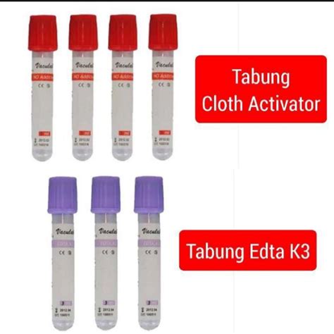 Jual Tabung Vaculab EDTA K3 Serum Cloth Activator 2 Ml 3ml 4 Ml