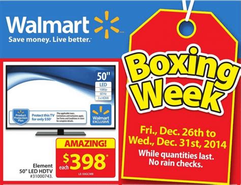 Walmart Canada Boxing Week Deals Boxing Day Sale Flyers December