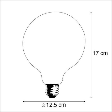 Calex Set Van 3 E27 Dimbare Led Gedraaid Filament G125 Goldline