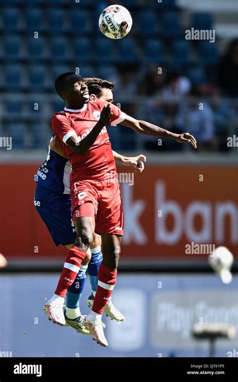 Antwerp S Alhassan Yusuf Abdullahi And Gent S Sven Kums Fight For The