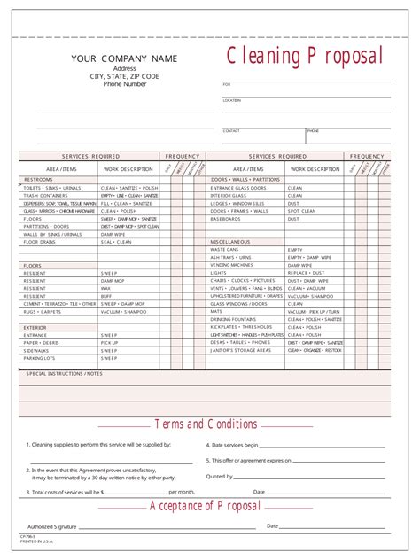 Janitorial Proposal Template Parahyena