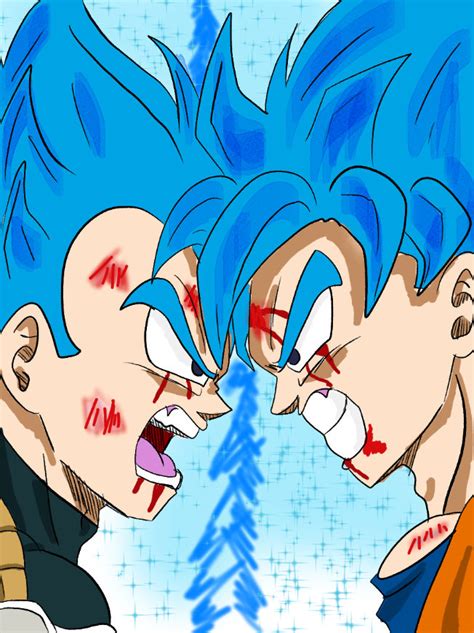 Goku Blue vs Vegeta Blue by snazzyboi34 on DeviantArt