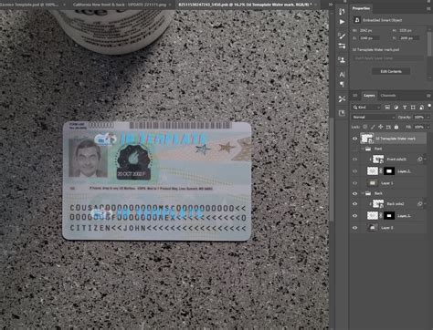 Usa Green Card Psd Template Current Version 2023