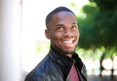 Cheerful African American Man Laughing With Hat Stock Image Image Of