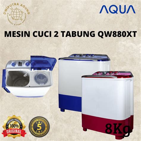 Jual MESIN CUCI 2 TABUNG AQUA JAPAN AQW880XT AQW 880 XT 8KG HIJAB