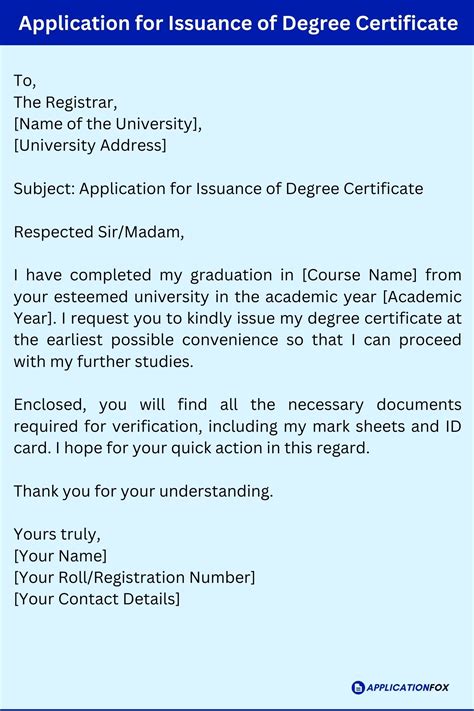 7 Samples Request Letter For Degree Certificate