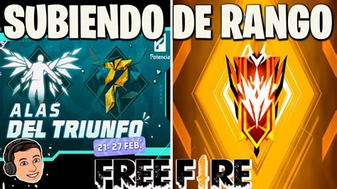 ALAS DEL TRIUNFO LLEGANDO AL RANGO MÁXIMO EN VIVO FREE FIRE