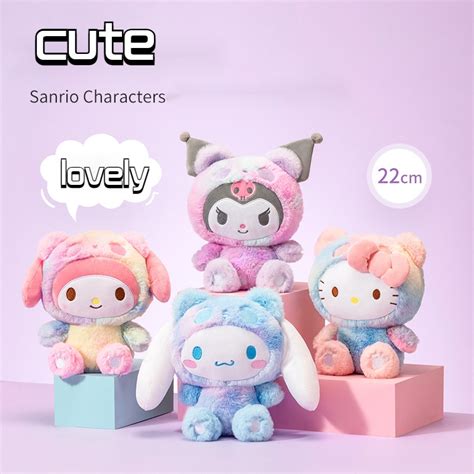 Genuine Sanrio Plush Doll Miniso Famous Innovative Kuromi Melody Cinnamoroll Hello Kitty Doll