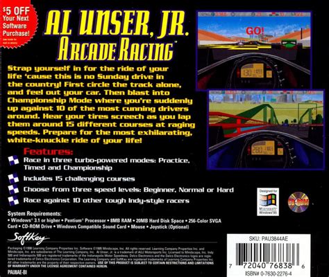 Al Unser Jr Arcade Racing Cover Or Packaging Material Mobygames