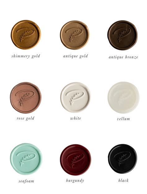 Wedding Date Self Adhesive Wax Seals Shop Papira