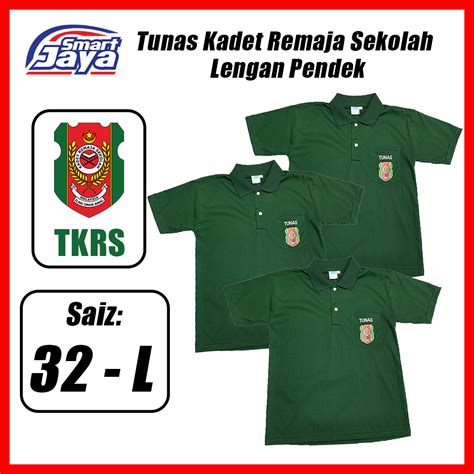 T Shirt Kadet Tunas Remaja Sekolah Malaysia TKRS L Pendek Sekolah