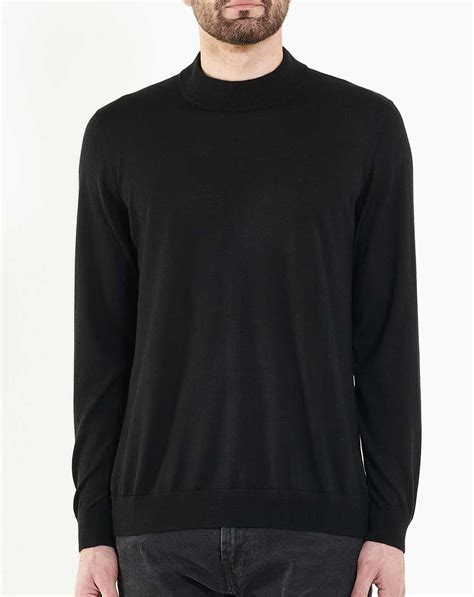 Mens Silk Cashmere Mock Polo Neck Maisoncashmere