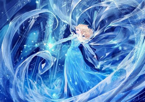 Alcd Blonde Hair Blue Blue Eyes Dress Elsa Frozen Frozen Disney