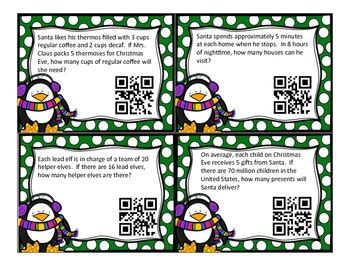 Holiday Themed Ratio And Proportion Qr Task Cards By Iteach Math With Tech