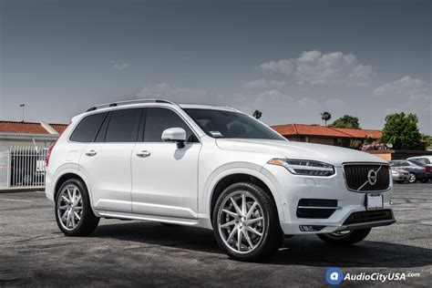 Volvo Xc90 Spa White With Azad Az23 Aftermarket Wheels Wheel Front