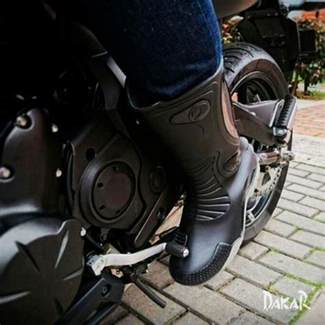 Botas Dakar Suela Negra Impermeable Pvc Moto Motociclismo Mercado Libre