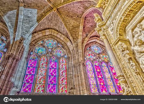 Leon Spain Juy 2020 Cathedral Interior Hdr Image — Stock Editorial ...