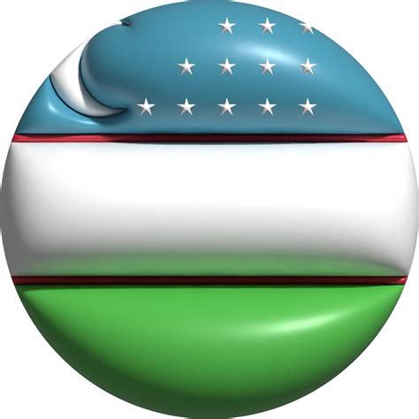 Uzbekistan Flag Circle 3D 22501521 PNG