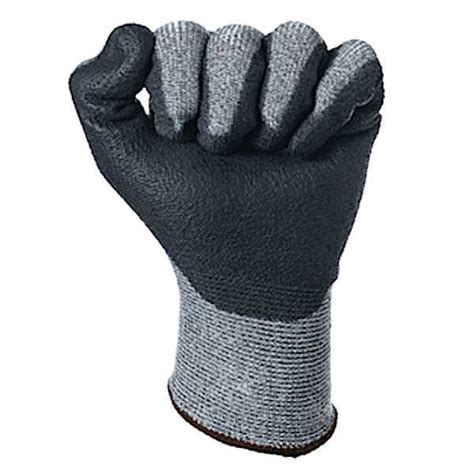 Dytec Knitted Gray Gloves Immersed In Polyurethane