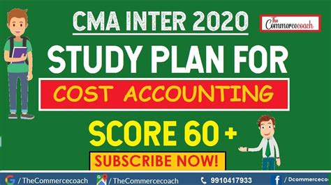 CMA Inter Study Plan Cma Inter Group 1 Cost Accounting Study Plan June