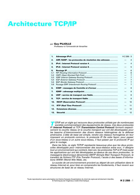 Solution Techniques De L Ing Nieur Architecture Tcpip Studypool