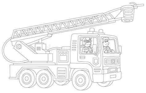 Fire Engine Clip Art Black And White