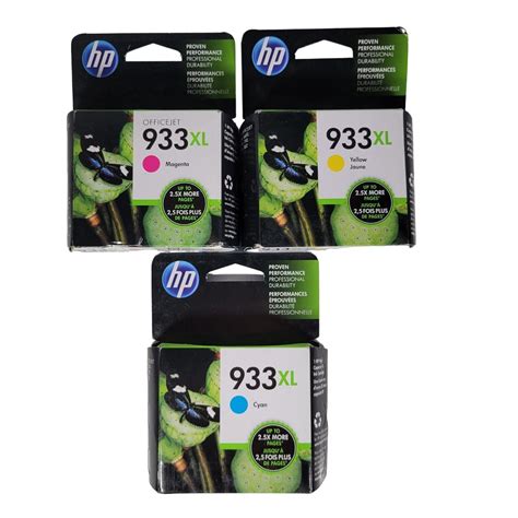 Lot Of 3 Genuine Hp 933xl Ink Cartridges Cyan Yellow Magenta Expired